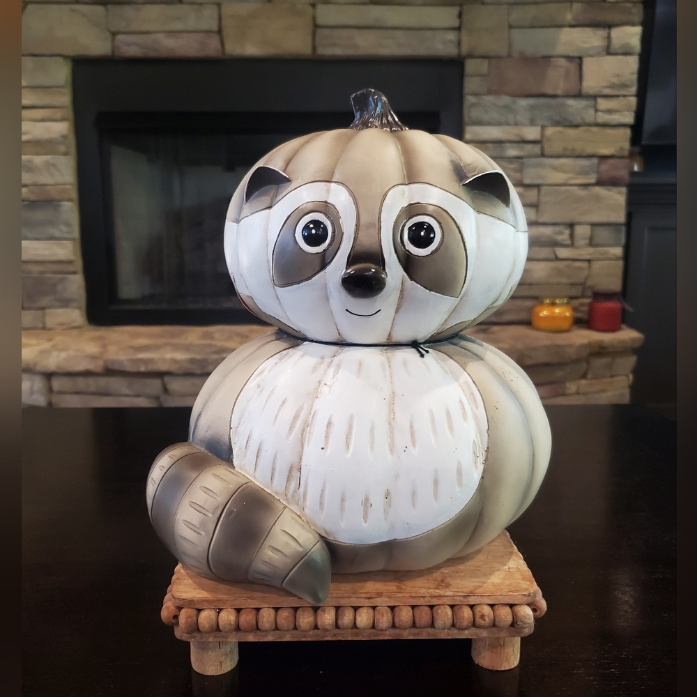Rustic Pumpkin Racoon-NWT